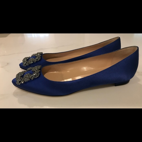 NIB Manolo Blahnik Hangisi Flats - Picture 4 of 7